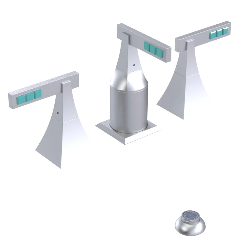 Rubinet Bidet Fitting with Spray, Diverter, and Vacum Breaker (Less Drain) Satin Chrome