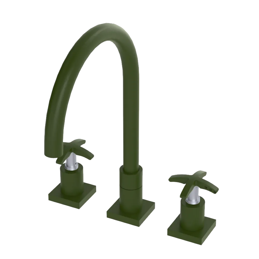 Rubinet Widespread Kitchen Set Green Envy
