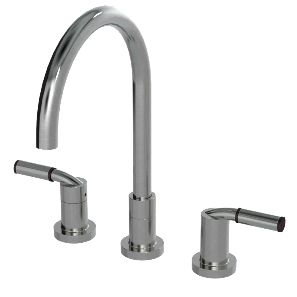 Rubinet Widespread Kitchen Set Satin Nickel