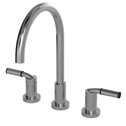 Rubinet Widespread Kitchen Set Satin Nickel
