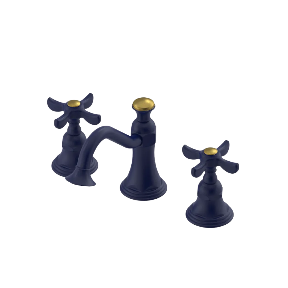 Rubinet Widespread Lav. Set. (less drain) Midnight Blue