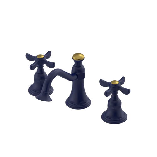 Rubinet Widespread Lav. Set. (less drain) Midnight Blue