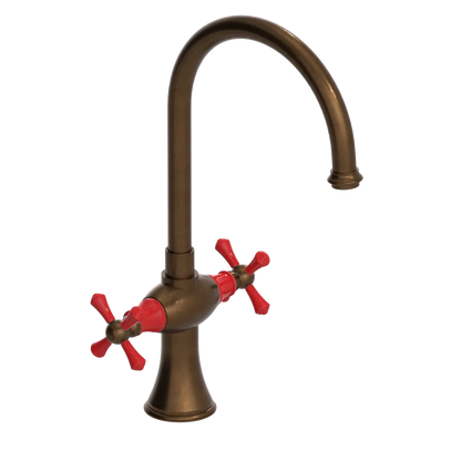 Rubinet Two Handle Single Hole Kitchen Set Tuscan Brass