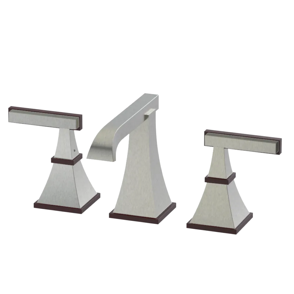 Rubinet Widespread Lav. Set. (less drain) Satin Nickel
