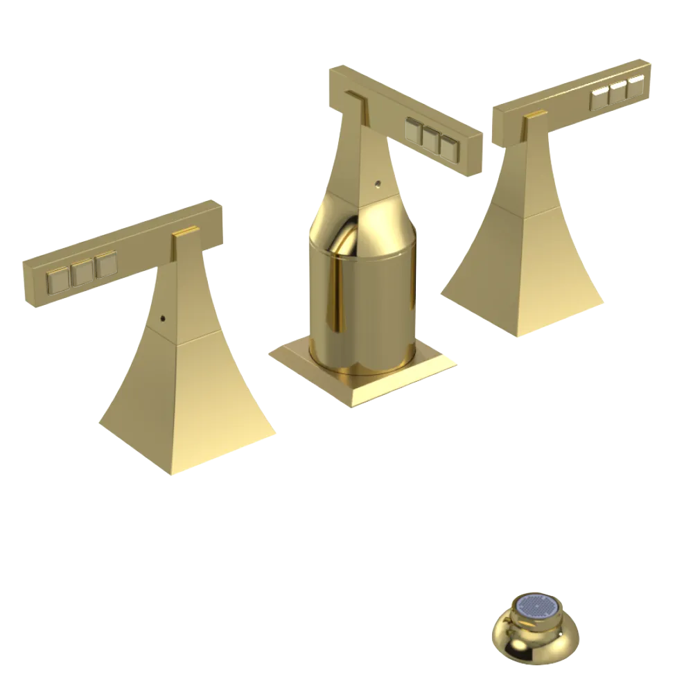 Rubinet Bidet Fitting with Spray, Diverter, and Vacum Breaker (Less Drain) Natural Brass