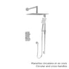 Baril Complete thermostatic pressure balanced shower kit without handle