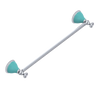 Rubinet Towel Bar 18" Satin Chrome