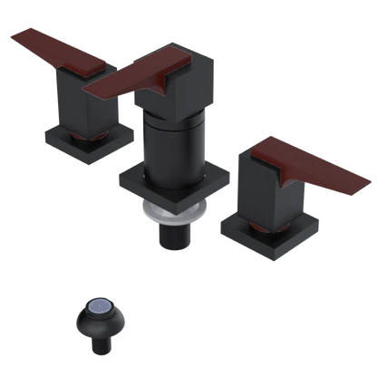 Rubinet Bidet Fitting with Spray, Diverter, and Vacuum Breaker (less drain) Matt Black