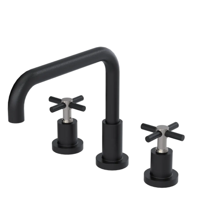 Rubinet Widespread Kitchen Set Matt Black