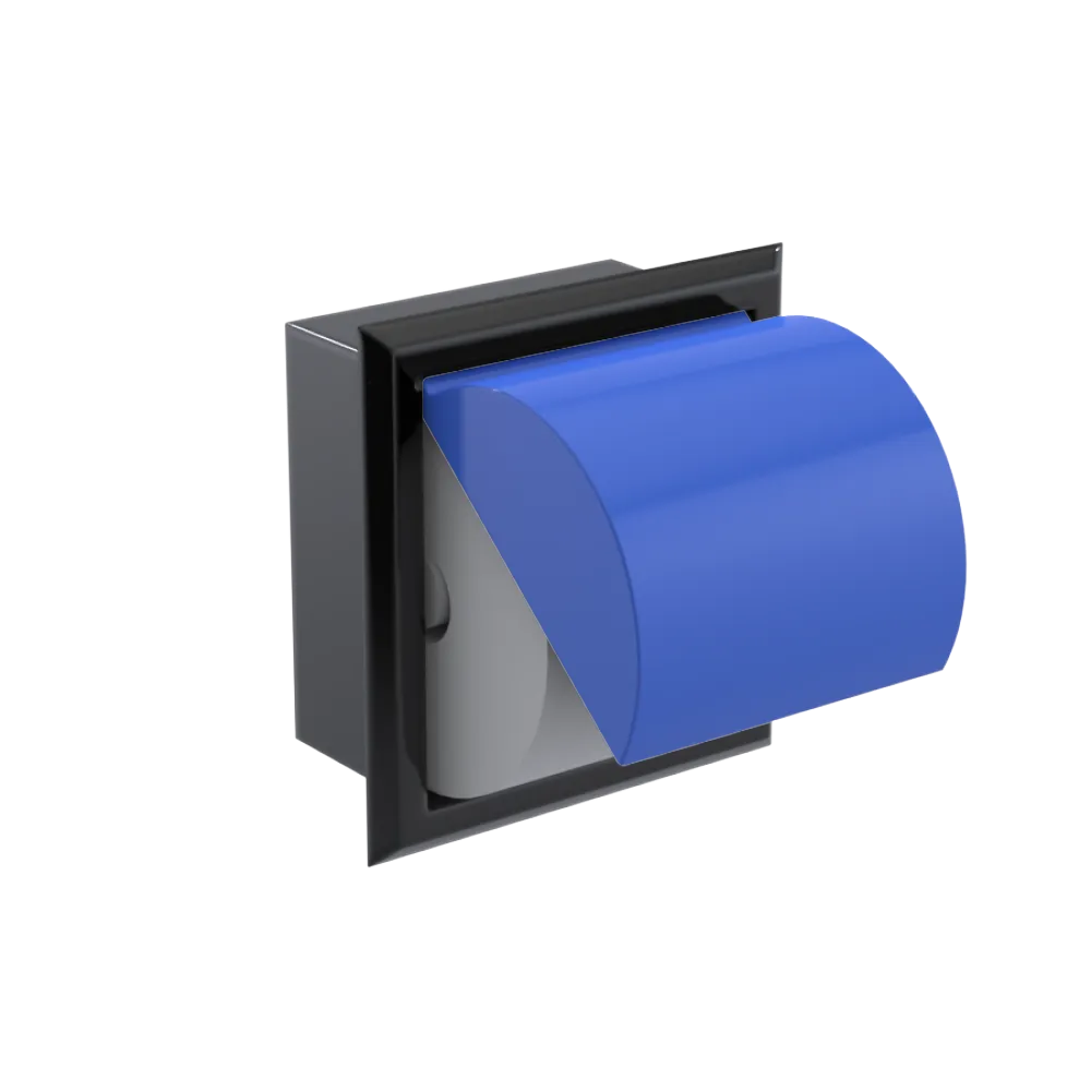 Rubinet RECESSED TOILET PAPER HOLDER Black