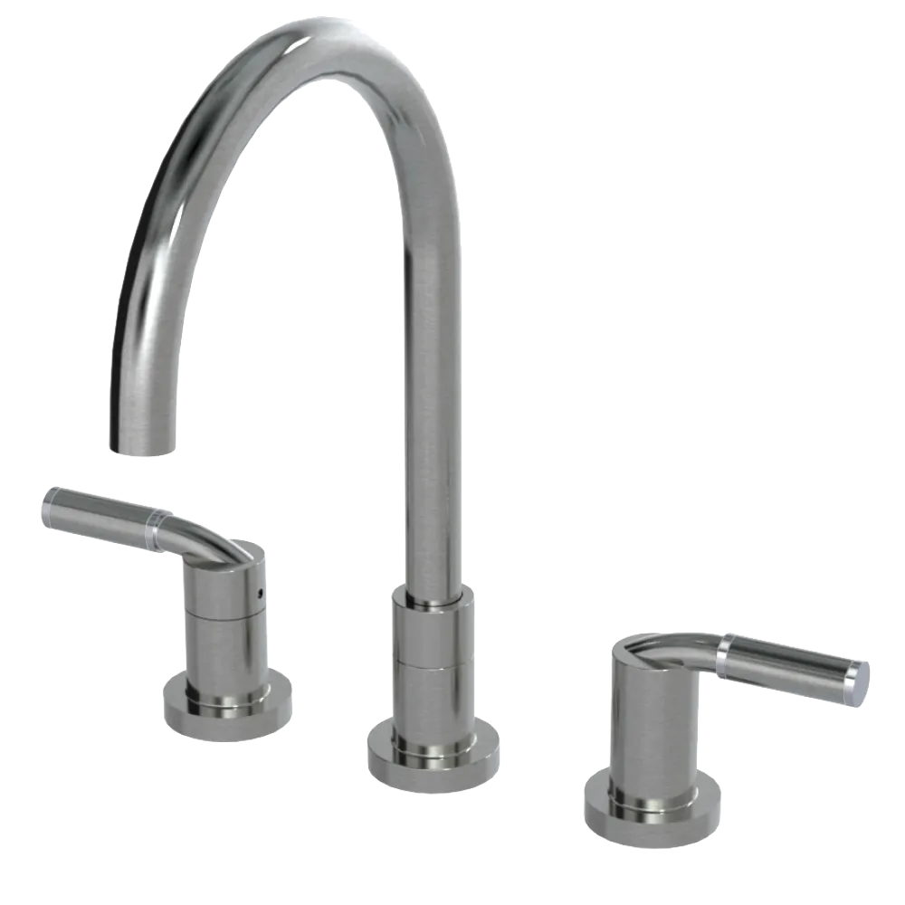 Rubinet Widespread Kitchen Set Satin Nickel