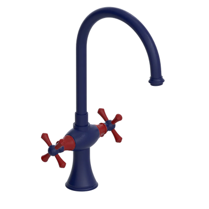 Rubinet Two Handle Single Hole Kitchen Set Midnight Blue