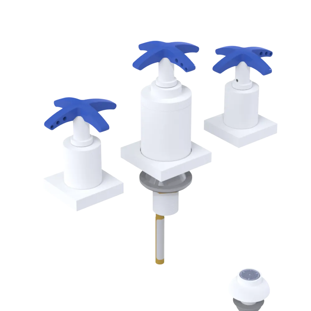 Rubinet Bidet Fitting with Spray, Diverter, and Vacuum Breaker (less drain) Matt White
