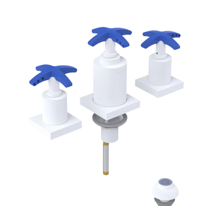 Rubinet Bidet Fitting with Spray, Diverter, and Vacuum Breaker (less drain) Matt White
