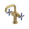Rubinet Single Hole Dual Handle Lav. Set. (less drain) Satin Brass