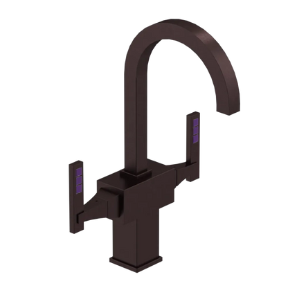 Rubinet Single Hole Dual Handle Lav. Set. (less drain) Oil Rubbed Bronze