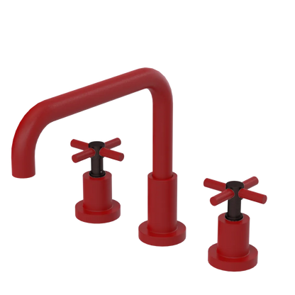 Rubinet Widespread Kitchen Set Maroon