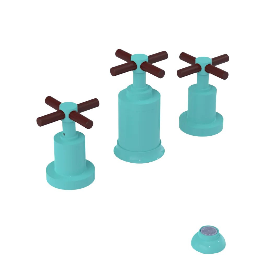 Rubinet Bidet Fitting with Spray, Diverter, and Vacuum Breaker (less drain) Aqua