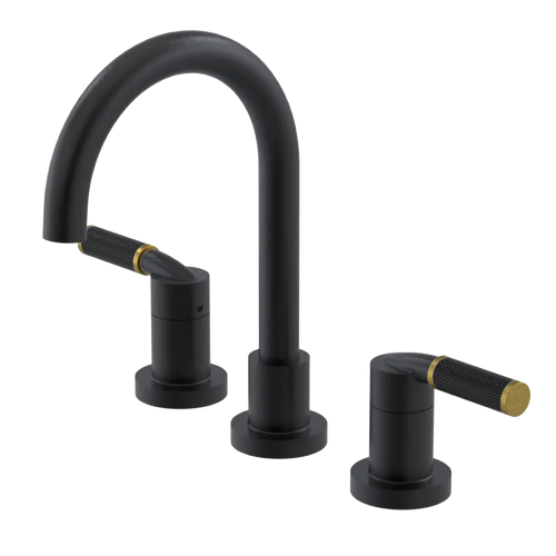 Rubinet Widespread Lav. Set. (less drain) Matt Black