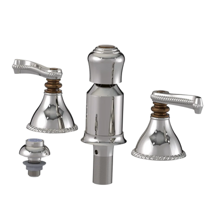 Rubinet Bidet Fitting with Spray, Diverter, and Vacum Breaker (Less Drain) Polished Nickel
