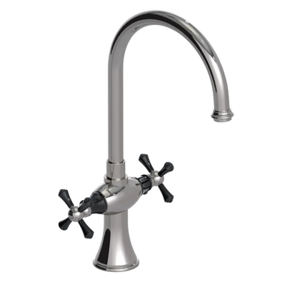 Rubinet Two Handle Single Hole Kitchen Set Polished Nickel