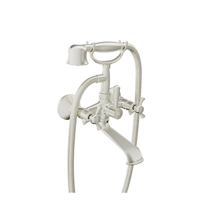 Baril Wall-mounted tub faucet with hand shower