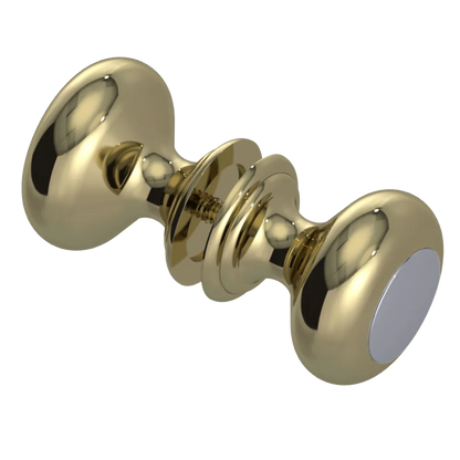 Rubinet Shower Door Knob (set) Natural Brass