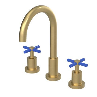 Rubinet Widespread Kitchen Set with LaSalle Spout Satin Brass
