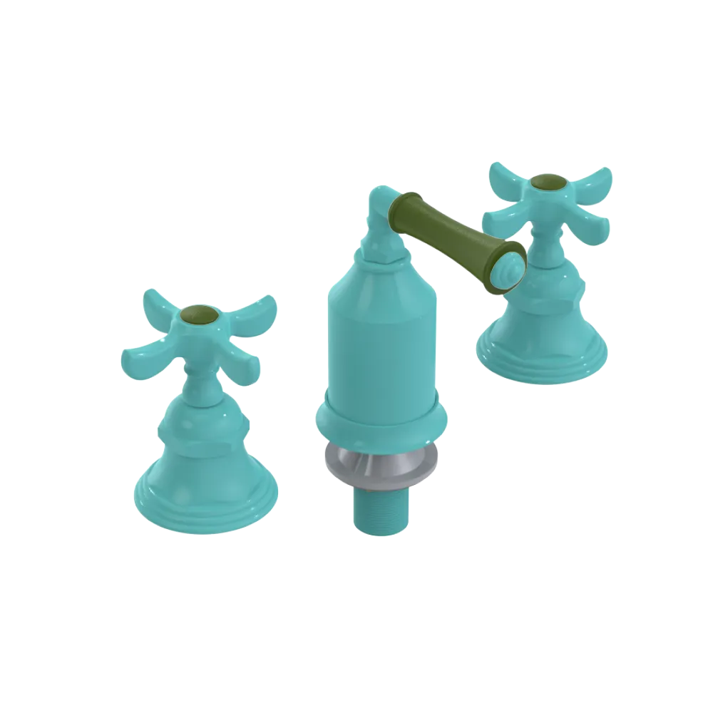 Rubinet Bidet Fitting with Spray, Diverter, and Vacum Breaker (Less Drain) Aqua