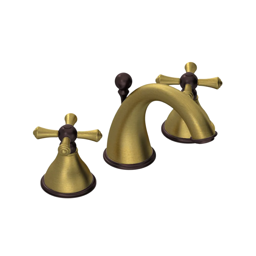 Rubinet Widespread Lav. Set. (less drain) Antique Brass Matt