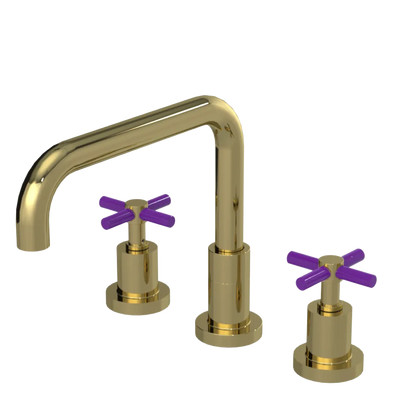 Rubinet Widespread Kitchen Set Natural Brass