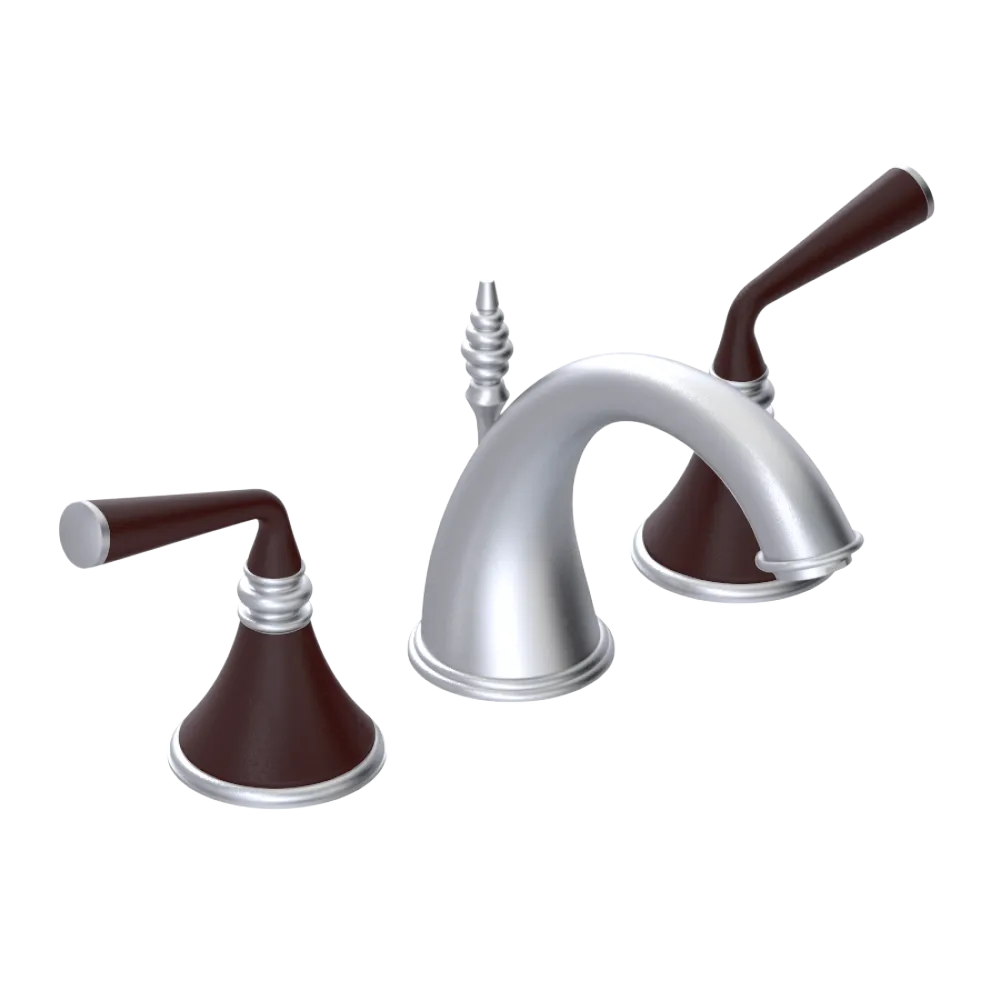Rubinet Widespread Lav. Set. (less drain) Satin Chrome