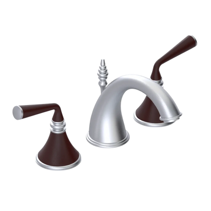 Rubinet Widespread Lav. Set. (less drain) Satin Chrome