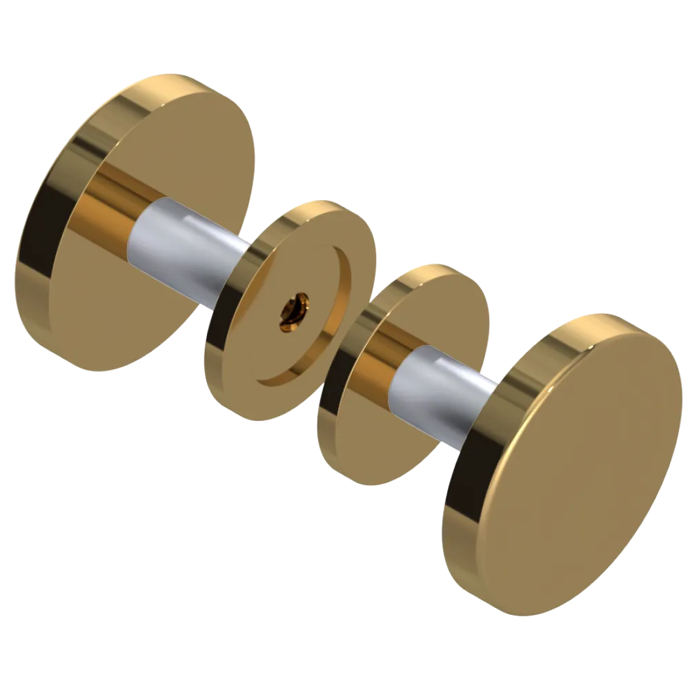 Rubinet Shower Door Knob (set) Gold