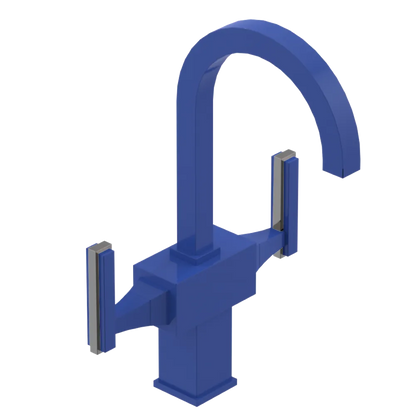 Rubinet Single Hole Dual Handle Lav. Set. (less drain) Blu Jean