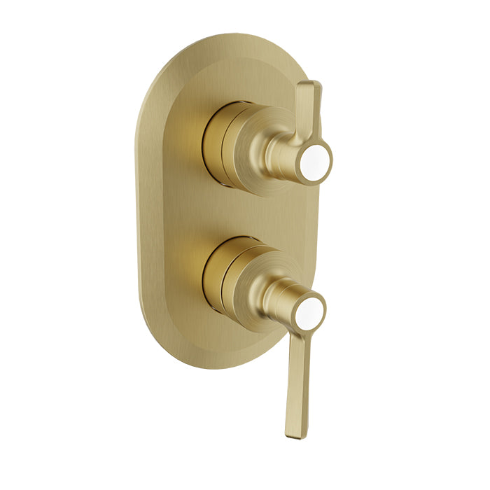 Baril Complete pressure balanced shower control valve with 2-way diverter (shared port)