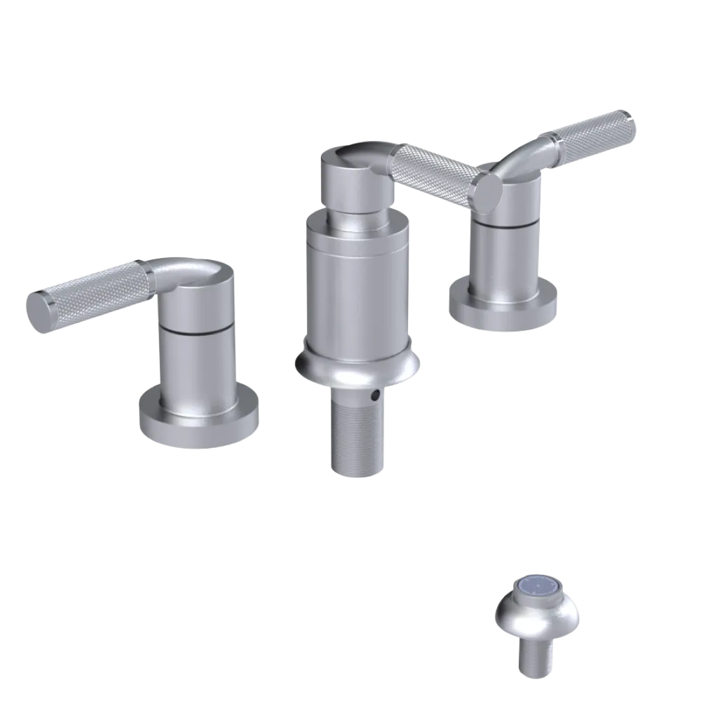 Rubinet Bidet Fitting with Spray, Diverter, and Vacum Breaker (Less Drain) Satin Chrome