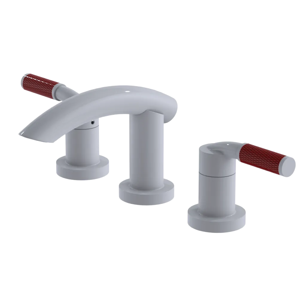 Rubinet Widespread Lav. Set. (less drain) White