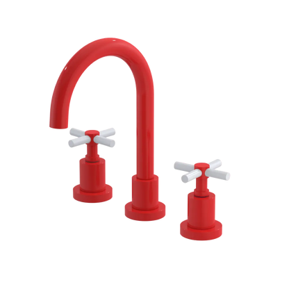 Rubinet Widespread Lav. Set. (less drain) Red