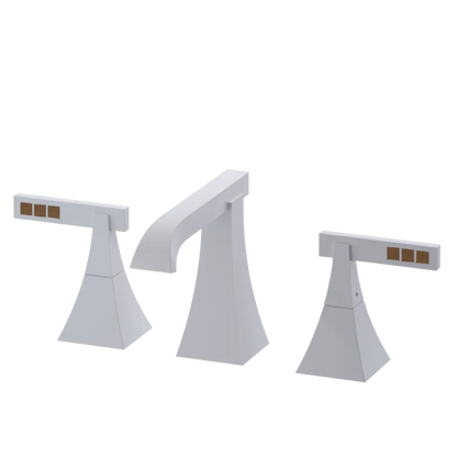 Rubinet Widespread Lav. Set. (less drain) White