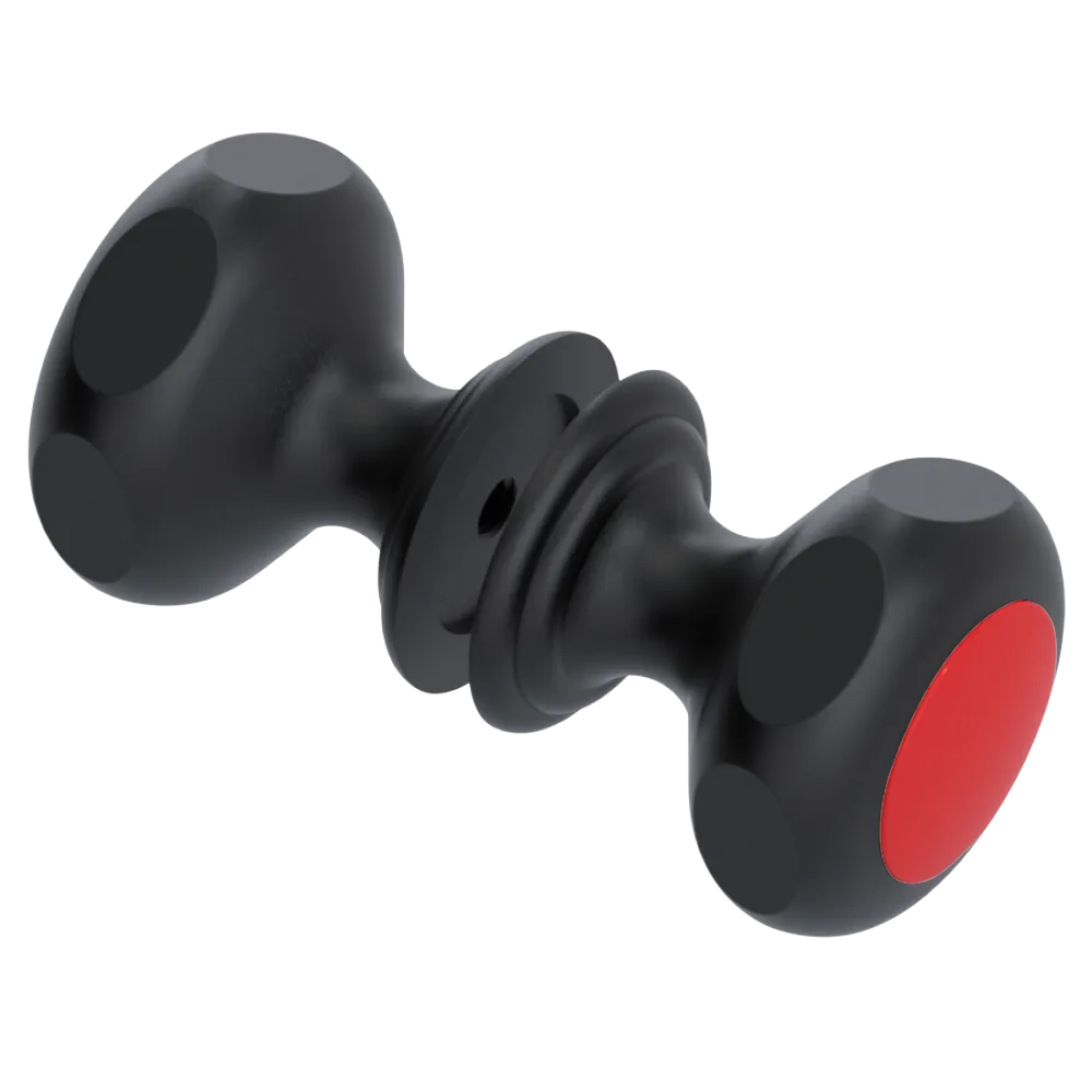 Rubinet Shower Door Knob (set) Matt Black