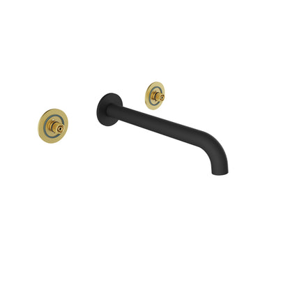 Baril Two handles wall-mounted lavatory faucet (without handle), drain not included