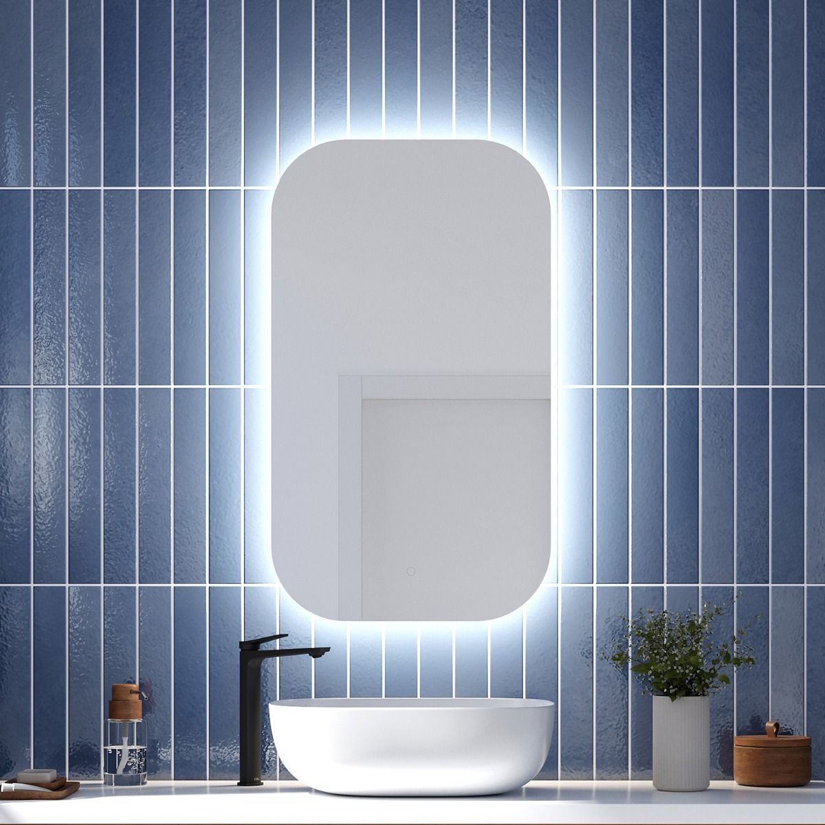 KALIA ECLIPSELED-illuminated bathroom mirror - 22" x 38"