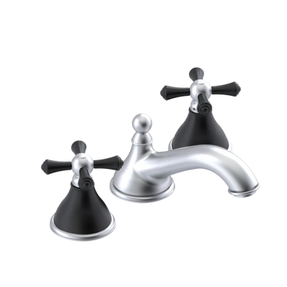 Rubinet Widespread Lav. Set. (less drain) Satin Chrome