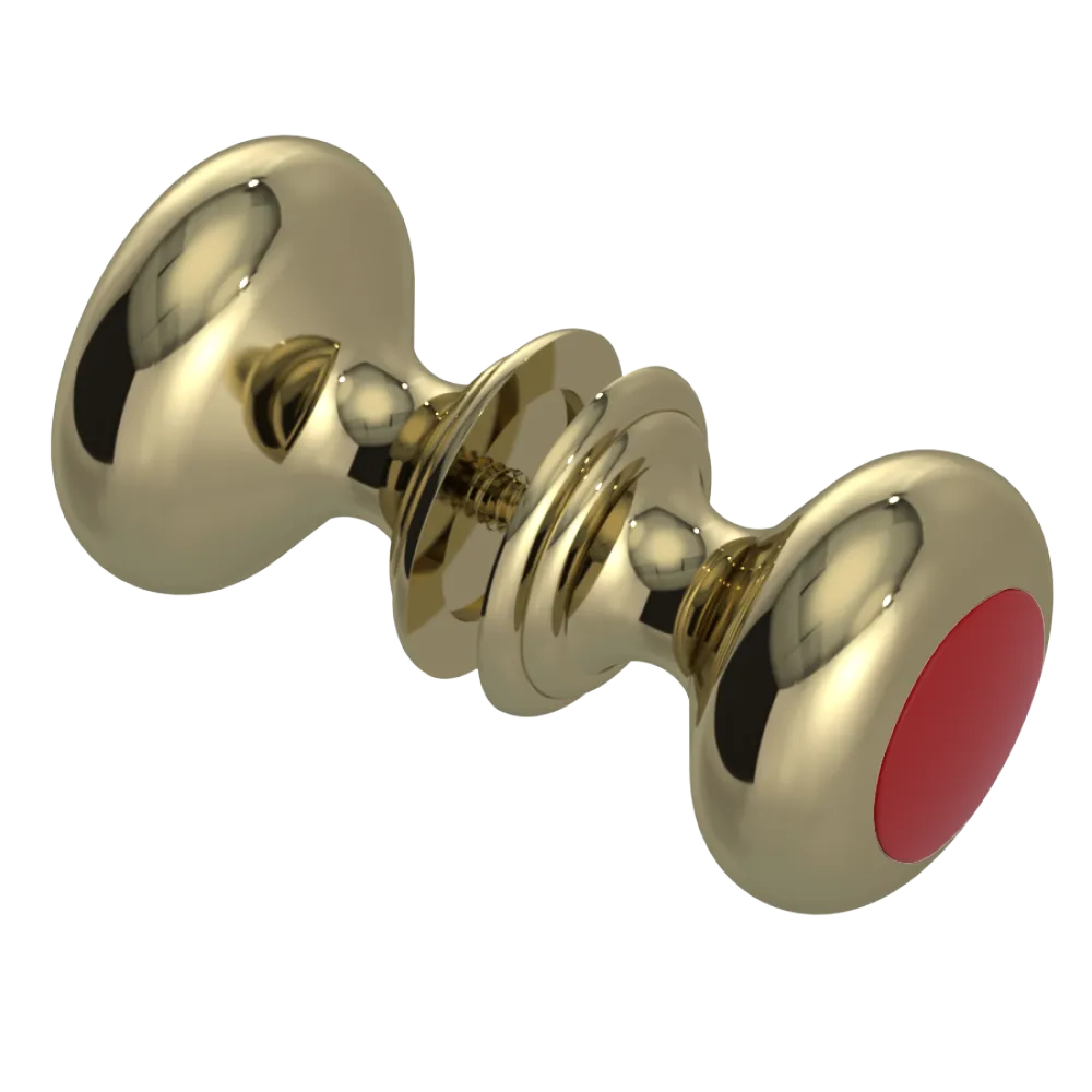 Rubinet Shower Door Knob (set) Natural Brass