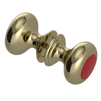 Rubinet Shower Door Knob (set) Natural Brass