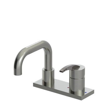 Rubinet 4" Centre Single Control Lav. Set. with Genesis spout (less drain) Satin Nickel