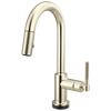 Brizo Smarttouch Pull Down Prep Faucet With Arc Spout Knurled Handle