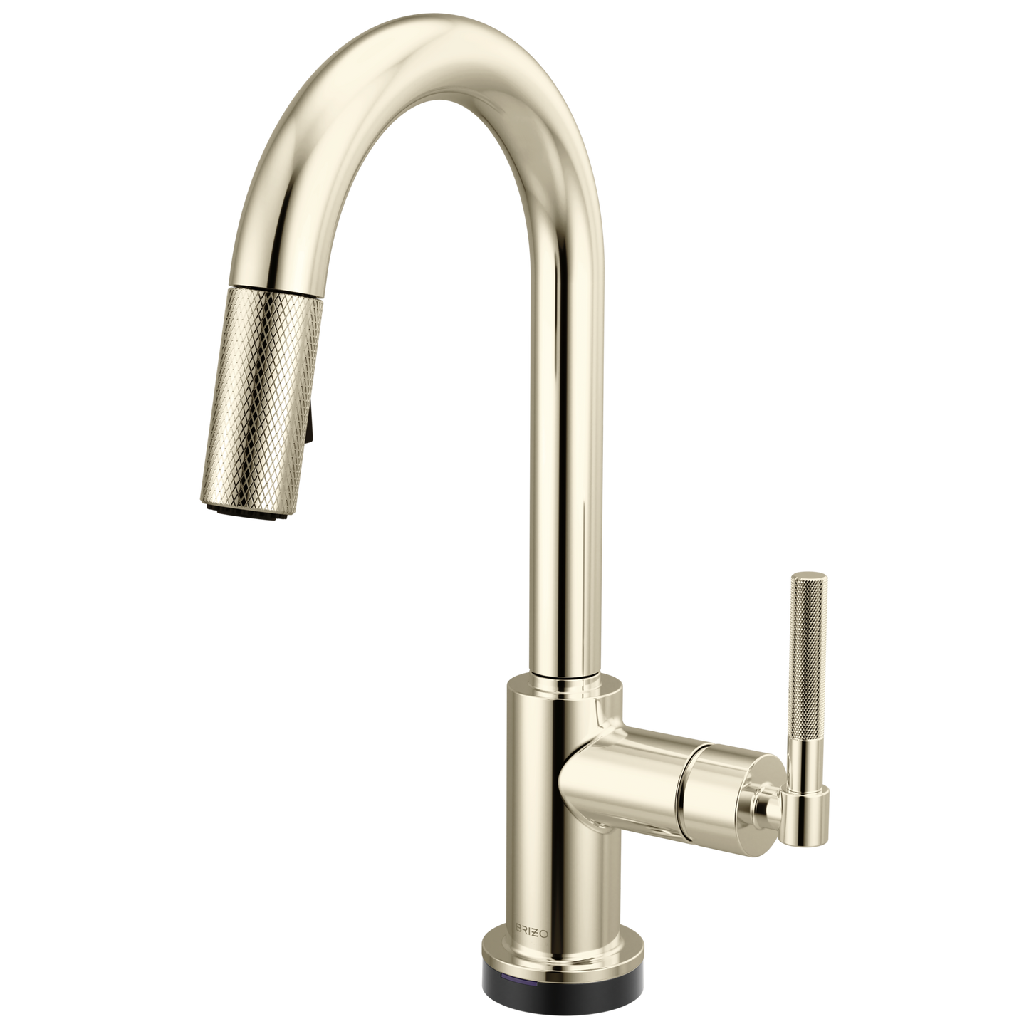 Brizo Smarttouch Pull Down Prep Faucet With Arc Spout Knurled Handle