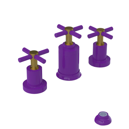 Rubinet Bidet Fitting with Spray, Diverter, and Vacuum Breaker (less drain) Purple Haze